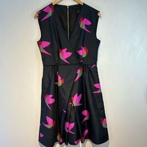 Marc by Marc Jacobs night bird taffeta dress size 6 EUC